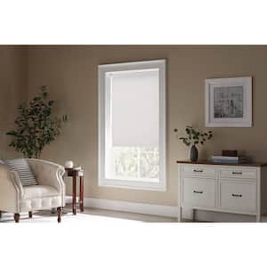 Cut to Size White Cordless Blackout Vinyl Roller Shade 55.25 in. W x 78 in. L