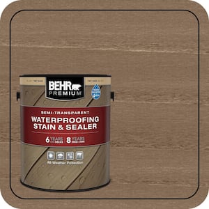 1 gal. #ST-249 Coastal Gray Semi-Transparent Waterproofing Exterior Wood Stain and Sealer