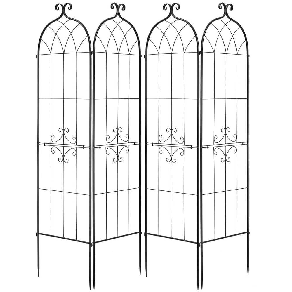 71 in. Garden Plant Support Flower Rose Trellis with Powder-Coated Finish Convenient Locking Design (4 Packs) price history on PriceWatchPro