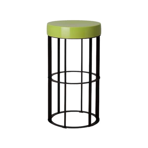 Emissary Milo 31.5 in. H Black Round Wrought Iron Accent Table