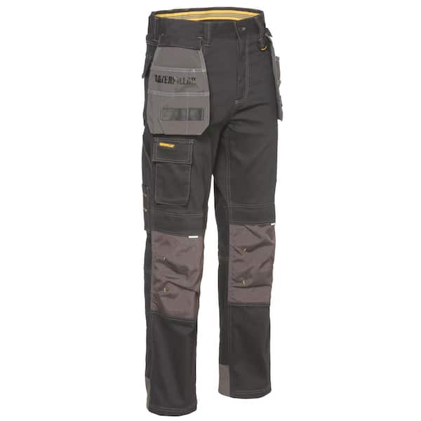 Caterpillar H20 Defender Men's 36 in. W x 32 in. L Black/Graphite Cotton/Polyester Water Resistant Stretch Cargo Work Pant