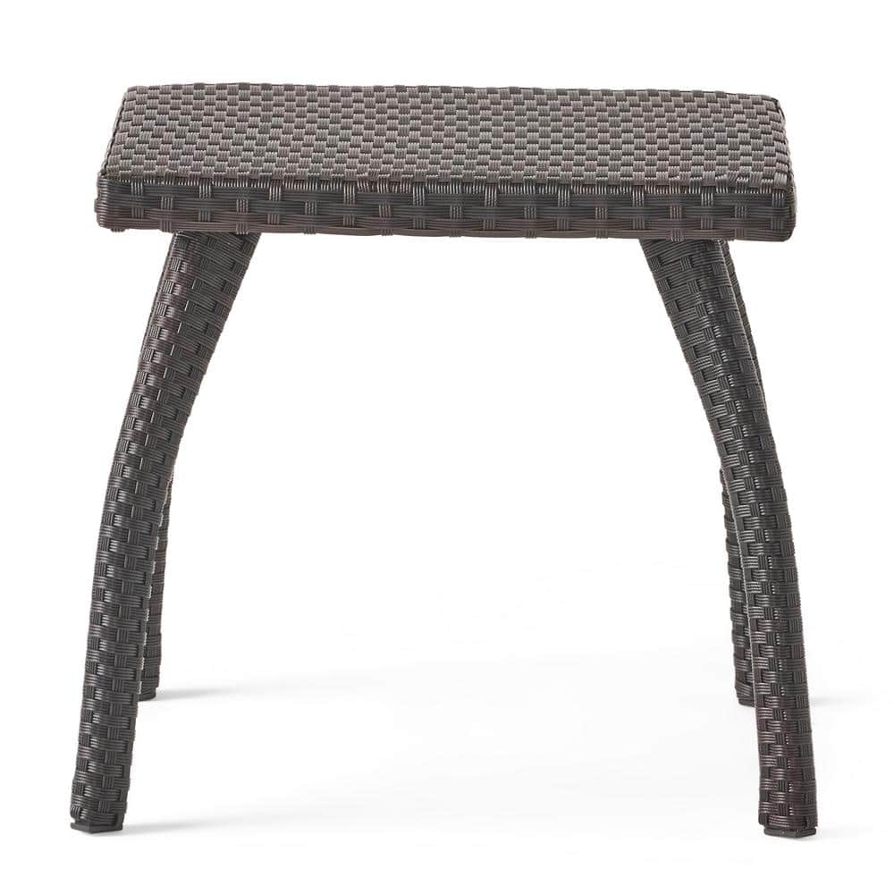 Outdoor PE Wicker Side Table Suitable for Garden Terrace Backyard Can Be Ma
