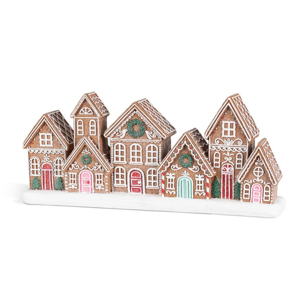 Glitzhome 5.75 in. H Christmas Resin Gingerbread Village House