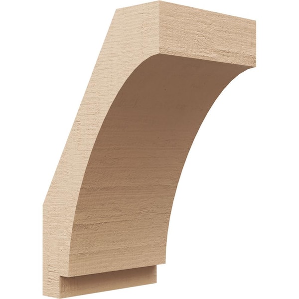 Ekena Millwork 5 in. x 10 in. x 6 in. Imperial Rough Cedar Woodgrain Timberthane Polyurethane Knee Brace, Primed