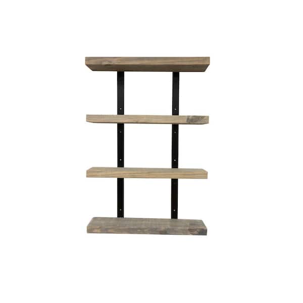 Del Hutson Designs Quartette Jet Tiered Shelf, 24 in. Gray