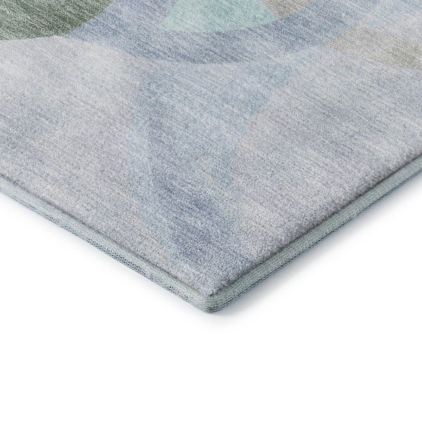 Mayfield Premium Machine Washable Abstract AMF2168 Sage 10 ft. x 14 ft. Area Rug
