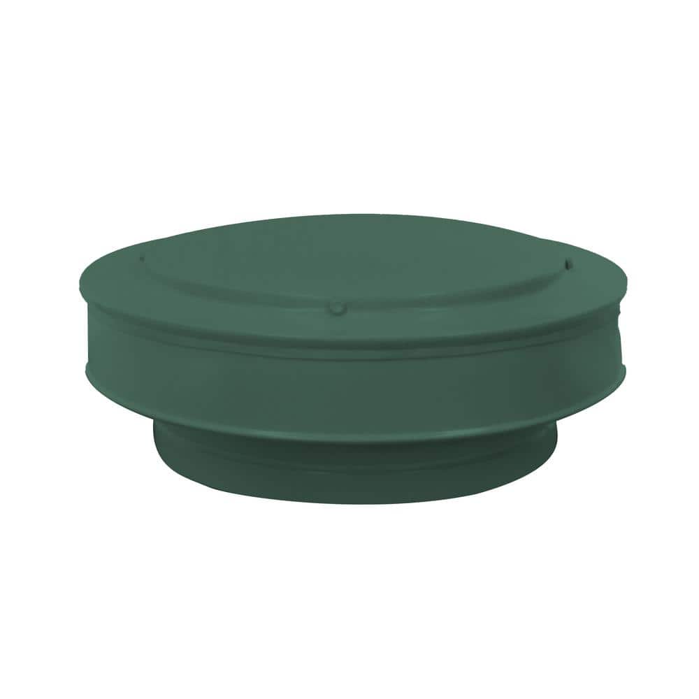 12 in. D Aluminum Vent Pipe Cap in Green