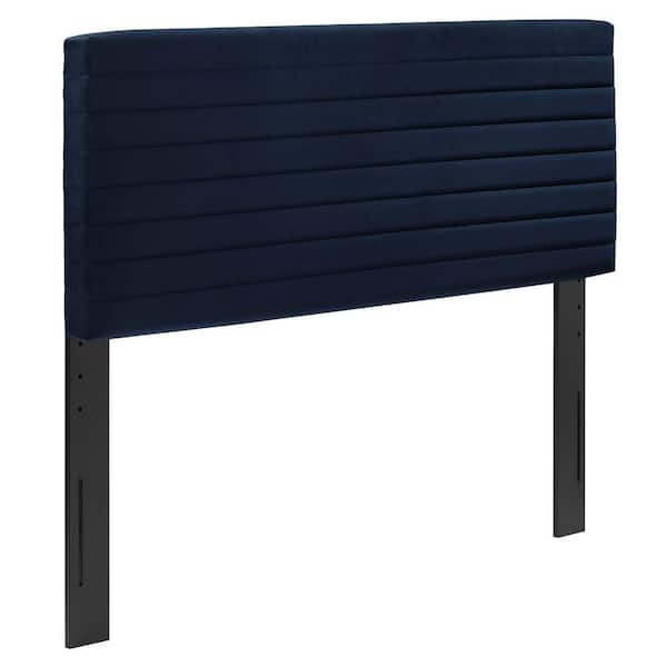 MODWAY Tranquil Midnight Blue Full/Queen Performance Velvet Upholstered Headboard