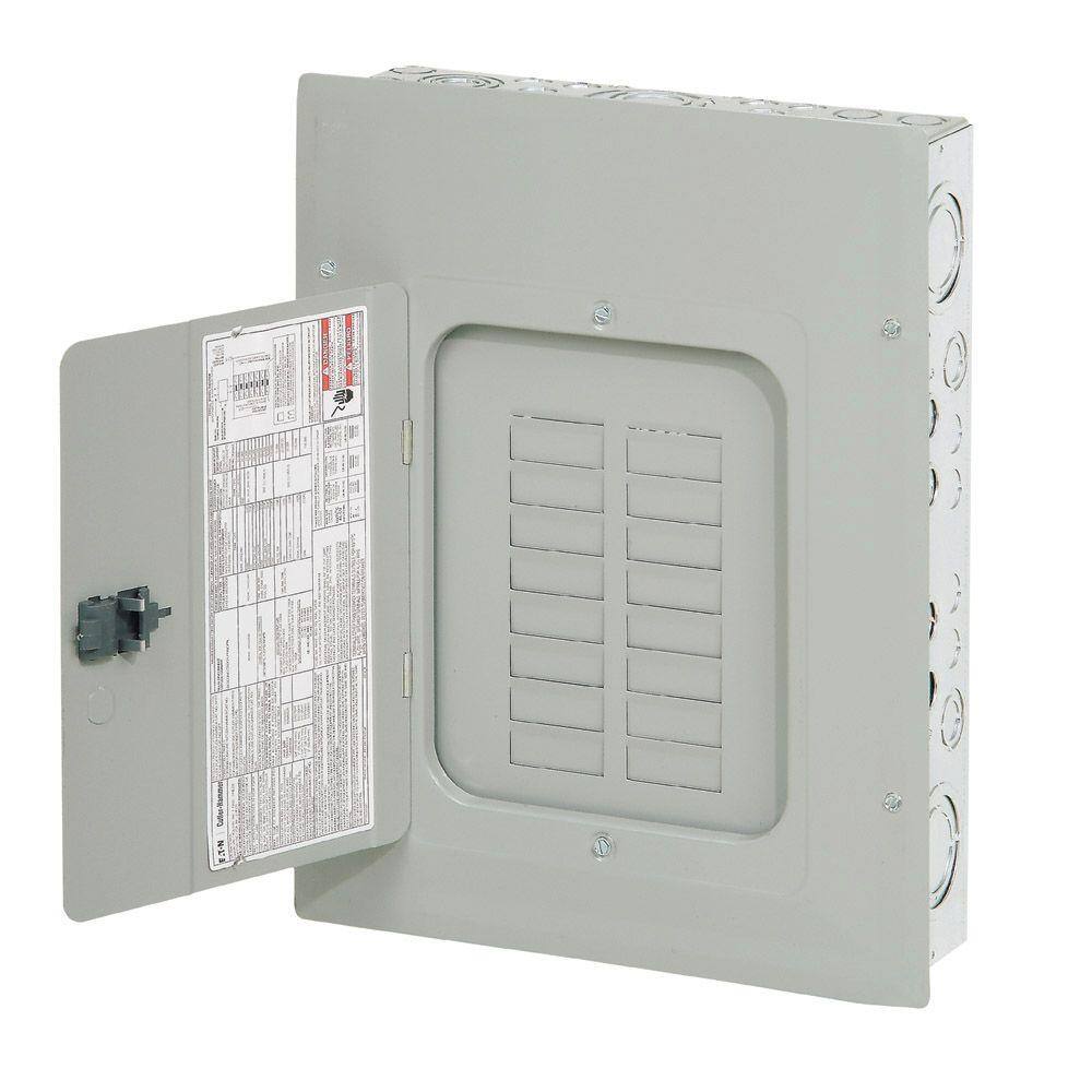 Eaton BR 125 Amp 16 Space 24 Circuit Indoor Main Lug Loadcenter with Cover BR1624L125 The Home