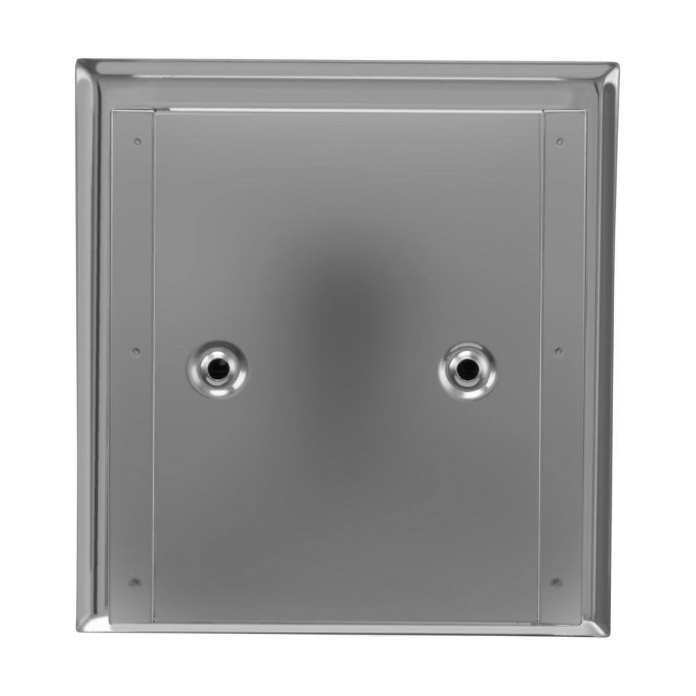 Polished Chrome Stainless Steel Recessed Toilet Paper Holder with Lid