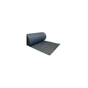 Bolted black non-slip rubber mat