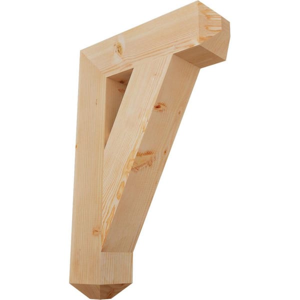 Ekena Millwork 5.5 in. x 36 in. x 24 in. Douglas Fir Traditional Craftsman Smooth Bracket