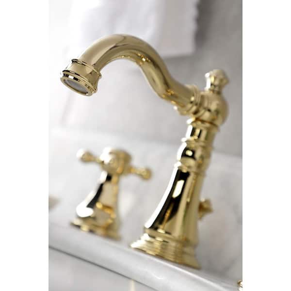 Kingston Brass Metropolitan 2-Handle 8 in. Widespread Bathroom Faucets with  Pop-Up Drain in Polished Brass HFSC1972BX - The Home Depot