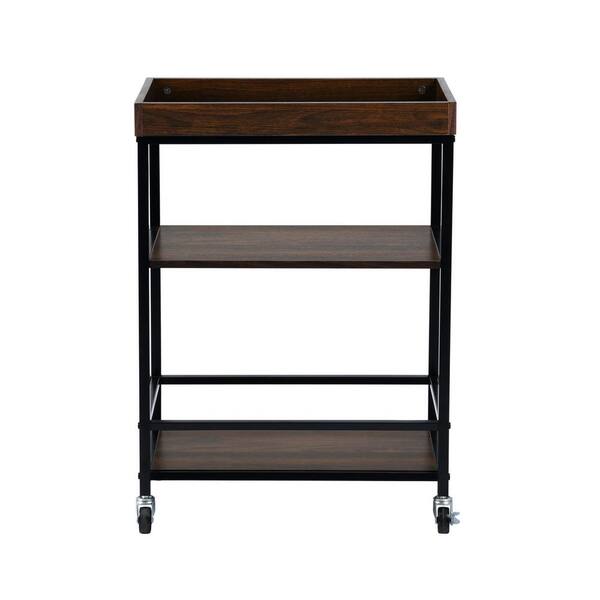 Movisa Brown Kitchen Cart with Storage YMVW471390 The Home Depot