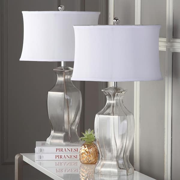 Wendy 28 in. Clear Glass Table Lamp (Set of 2)