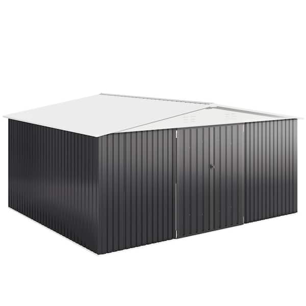 14 ft. W x 12 ft. D Metal Storage Shed with Lockable Doors and Vents (168 sq. ft. )