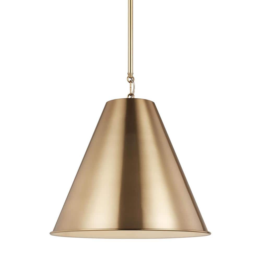 Satin Brass Steel Contemporary Pendant Light