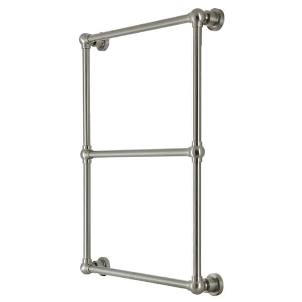 Kingston Brass Palatine 3-Bar Wall Mount Towel Rack in Brushed Nickel