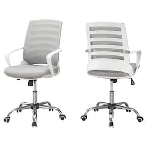 Jasmine 1-Piece White and Grey Office Chair