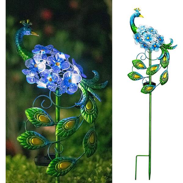 Reviews For Solar Outdoor Lights Decorative Solar Peacock Garden Stakes Outdoor Metal Decor 1482