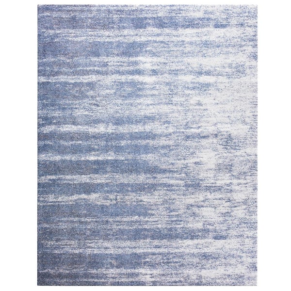 DIRECT WICKER Gemma Blue 8 ft. x 10 ft. Classic Ombre Area Rug
