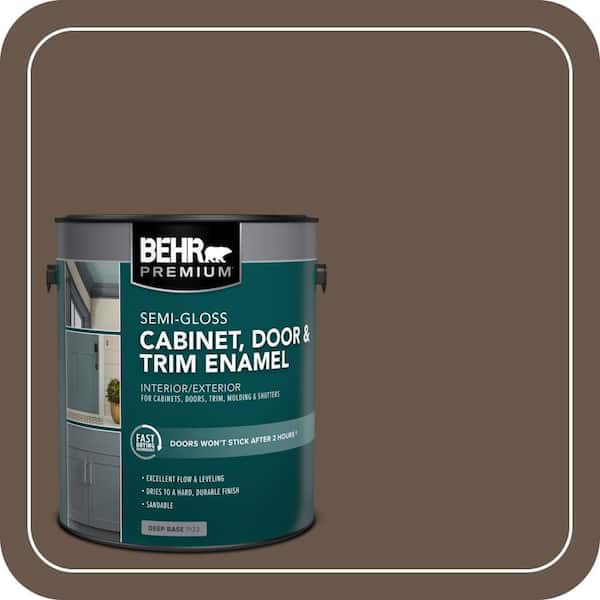 BEHR PREMIUM 1 gal. #PPU5-18 Chocolate Swirl Semi-Gloss Enamel