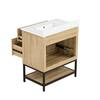 Home Decorators Collection Corley 30 in. Single Sink Weathered Tan Bath Vanity with White Engineered Stone Top (Assembled) Corley 30WT