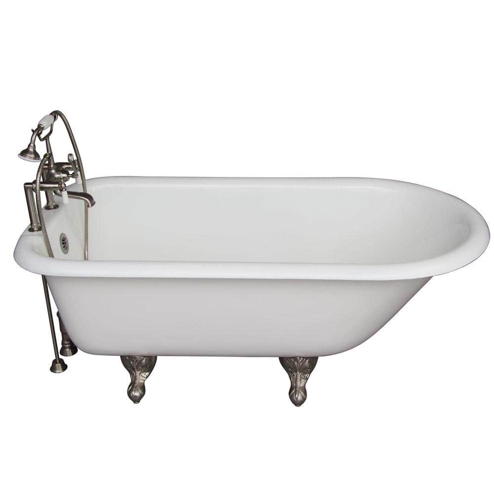 Elegant 68" Cast Iron Clawfoot Soaker Tub with Ball and Claw Feet