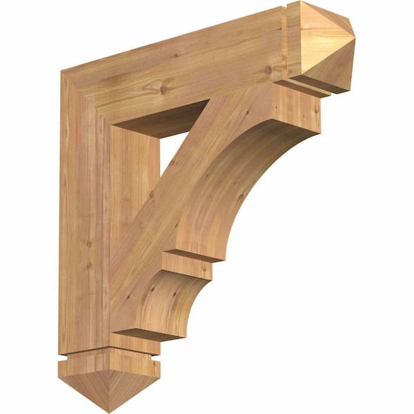 Ekena Millwork 5.5 in. x 28 in. x 28 in. Western Red Cedar Balboa Arts and Crafts Smooth Bracket