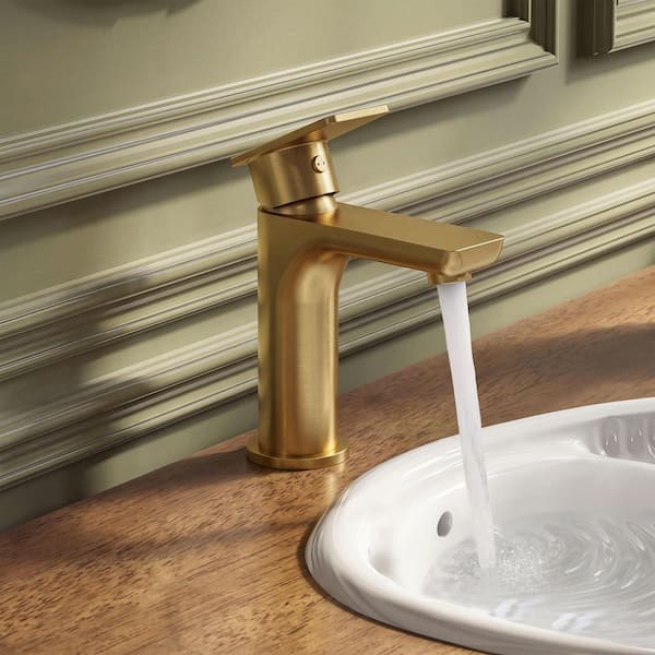 ボブルヘッドゴールド EVERSTEIN 6 in. H Sleek Single-Hole Single-Handle Bathroom Sink