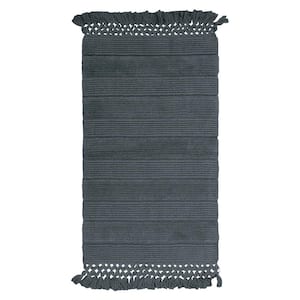 Better Trends Trier Collection Gray 100% Cotton Rectangle 4-Piece Bath Rug  and Towel Set BATLTR4PCGR - The Home Depot