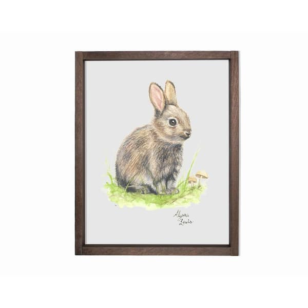 Unbranded Woodland Tinies Rabbit Farmhouse Decorative Sign 13 in. x 19 in.