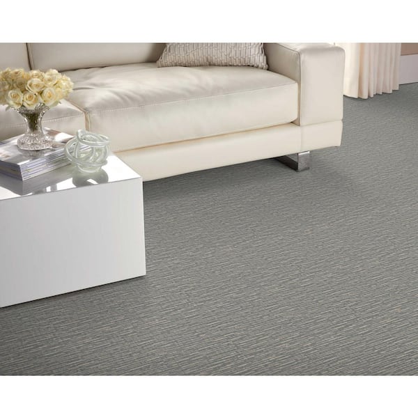 Zealandia Coast Line Gray 13.2 ft. 61.94 oz. Wool Texture Installed Carpet