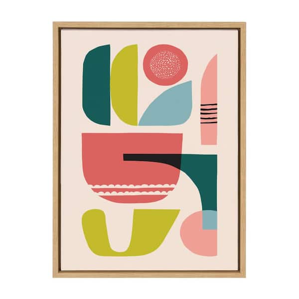 Kate and Laurel Sylvie "Mid Century 5" by Rachel Lee of My Dream Wall 24 in. x 18 in. Abstract Framed Canvas Wall Art