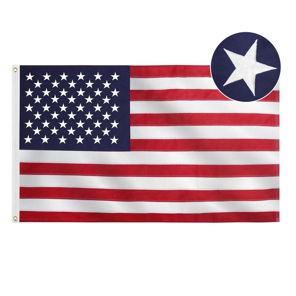 Flag Stars US Made 2.5 ft. x 4 ft. Nylon American Flag 2-Sided House Flag (