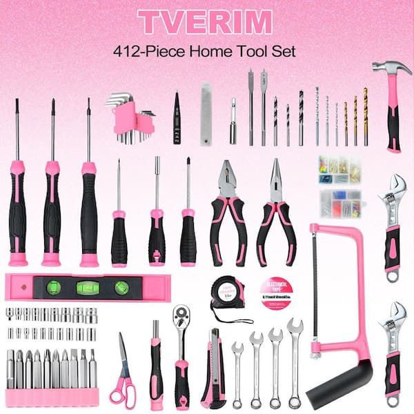 Laybus 412-Piece Premium Steel Home Repair Tool Kit, Storage