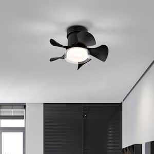 21 in. Indoor Matte Black Ceiling Fan with Dimmable LED and Remote Included