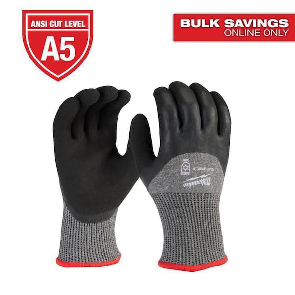 Milwaukee X-Large Red Latex Level 5 Cut Resistant Insulated Winter Dipped Work Gloves