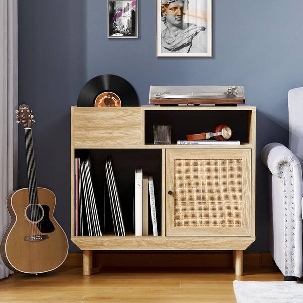 Rattan record cabinet discount