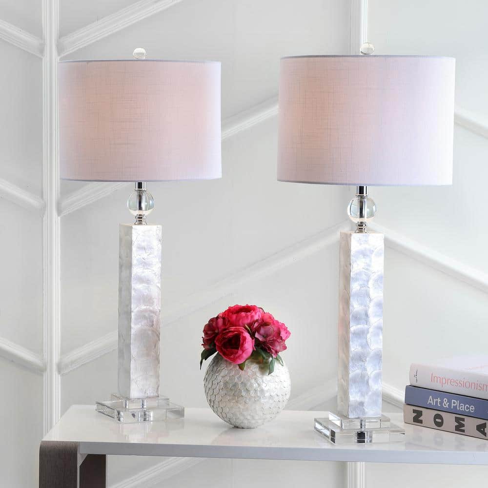 Bailey 32 in. White LED Seashell Table Lamp (Set of 2) price history on PriceWatchPro