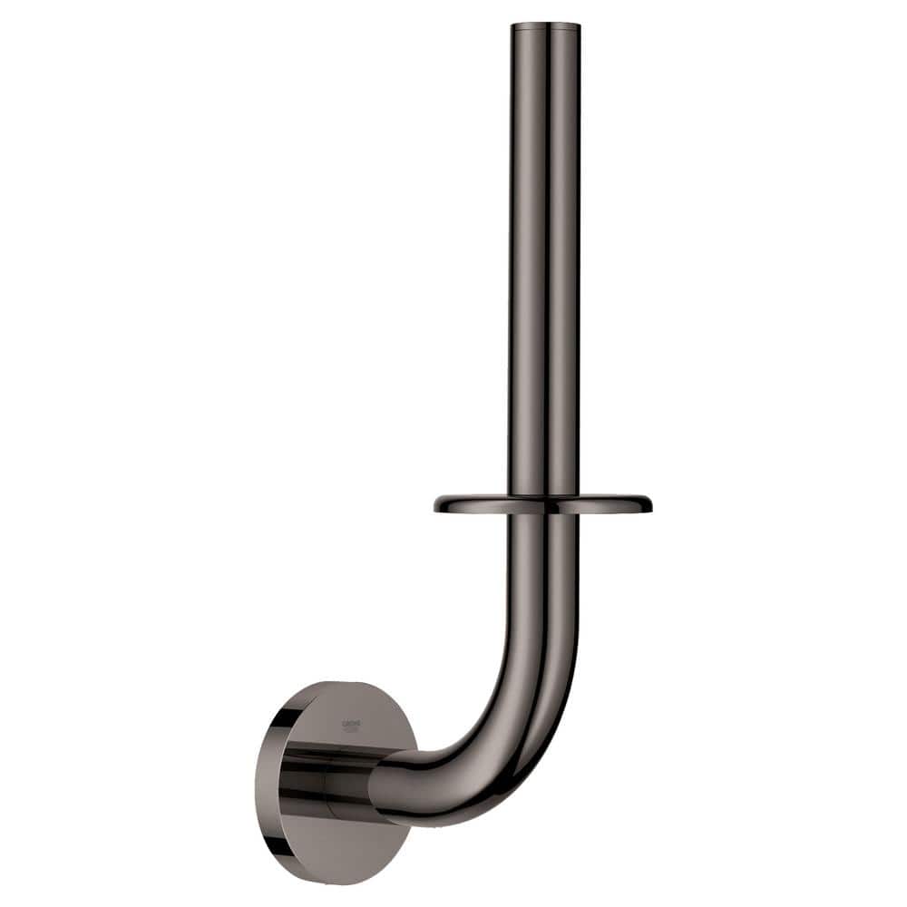 Details about   GROHE Essentials Curved Single Post Toilet Paper Holder in Hard Graphite 