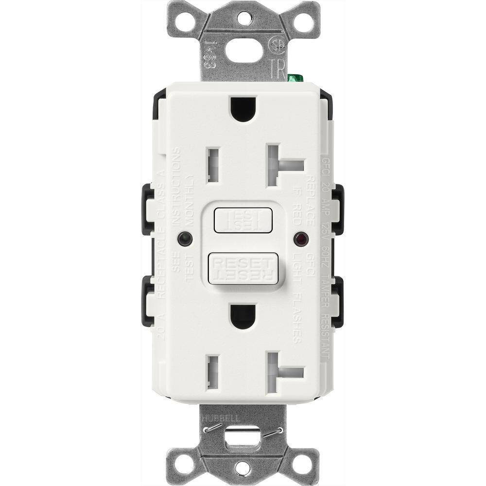 Lutron Claro 20Amp Tamper Resistant Duplex Receptacle, Architectural White (SCR20GFSTRW) SCR