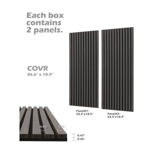 Afoxsos Acoustic 1/4 in. T x 18.9 in. W x 3 ft. L Shiplap Finished