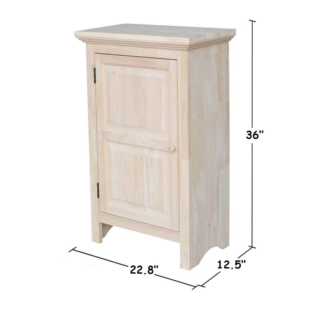 Light Wood Nautical Accent Cabinet with Adjustable Shelving