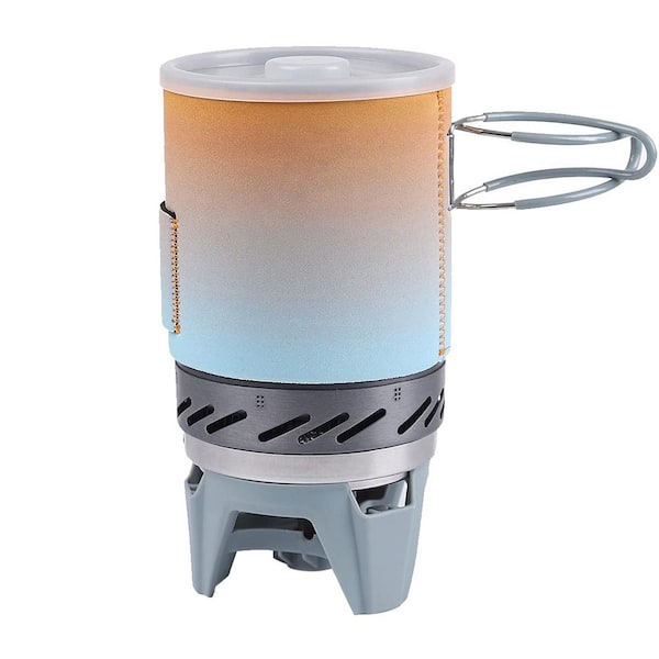 1 Liter Hard Anodized Aluminum Stock Pot Gray Integrated Jet Burner Stove System with Piezo Ignition and Neoprene Cover