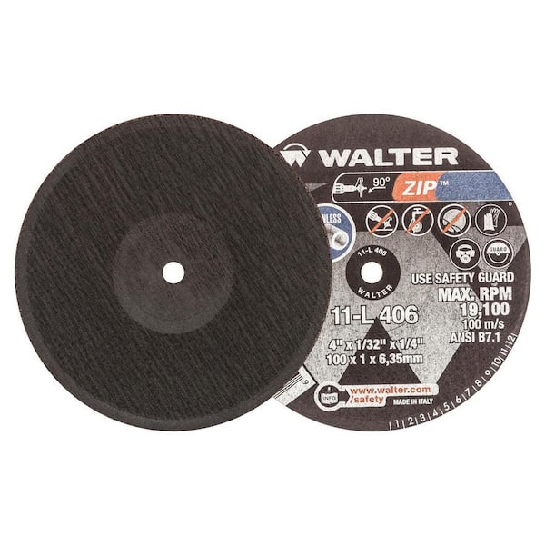 ZIP 4 in. x 1/4 in. Arbor x 1/32 in. T1 GR A-24-ZIP Performance Cutting and Grinding (25-Pack)