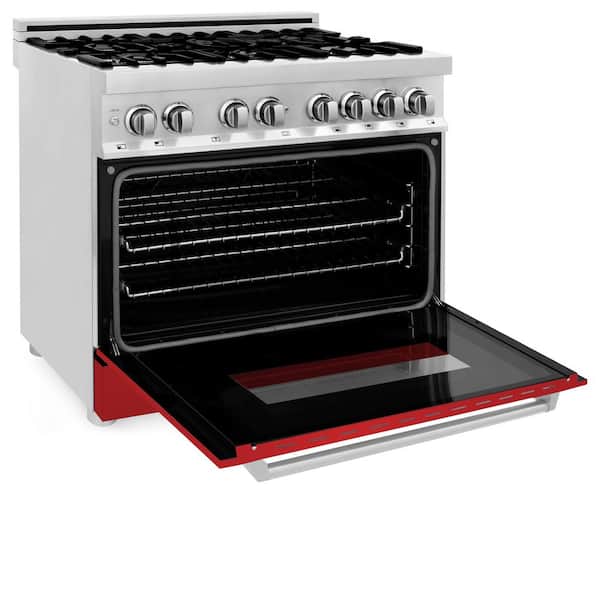 ZLINE Kitchen and Bath 36 in. 6 Burner Dual Fuel Range with