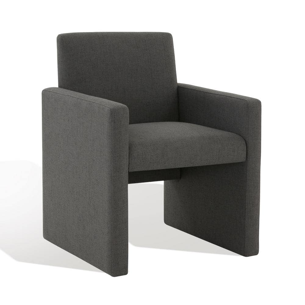 Maisey Charcoal Grey Linen Upholstered Dining Armchair