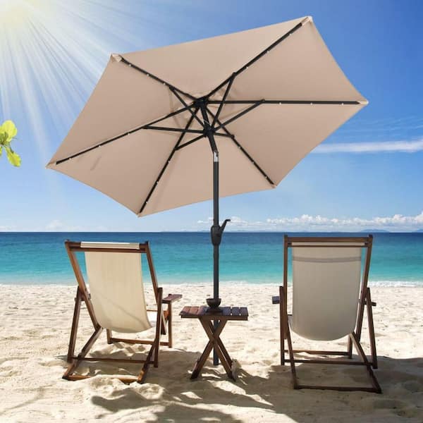 18 ft patio umbrella Treasure Garden 13-ft Outdoor with Lux Lighting, Octago fading and Vented Canopy 7.5 Feet Solar Powered Patio