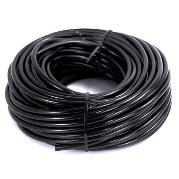 100 ft. 1/4 in. Drip Irrigation Tubing, Blank Hose for Garden Watering System, Compatible with Emitters and Fittings